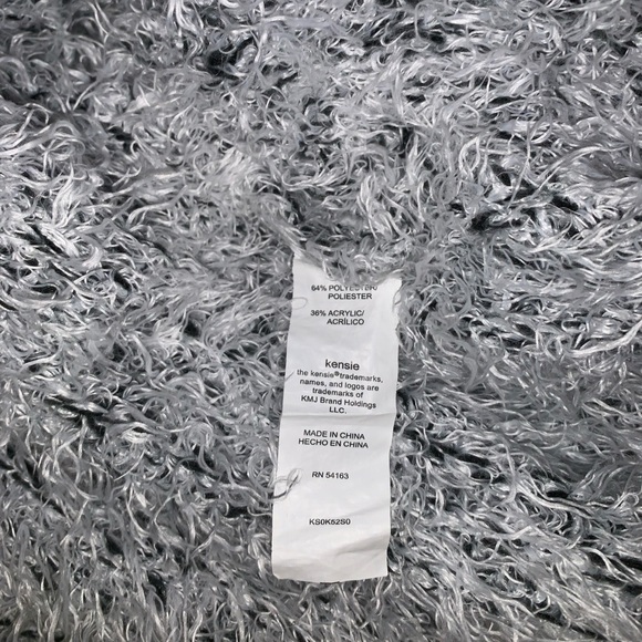 Kensie Black And White Fuzzy
Eyelash Open Front Cardigan - Picture 4 of 5